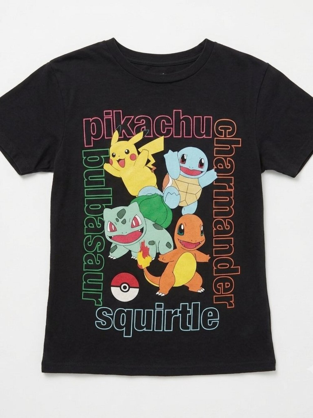 Hybrid Unisex Black Tee Graphic Pokémon Print M